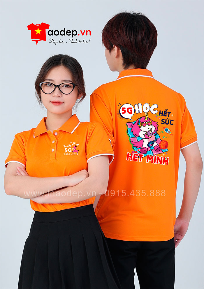 May áo phông Family 5G - Học hết sức Học hết mình | May ao phong dong phuc